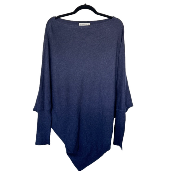 Zara Sweaters - NWOT Zara Bat Sleeve Navy Sweater